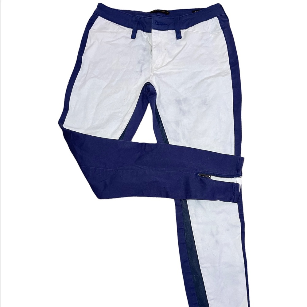 Blue and White Jeans
